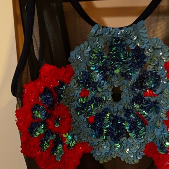 ATAVARIA - swimsuit - Embelisshed and mesh front. size small New No Tag - Picture 9 of 11